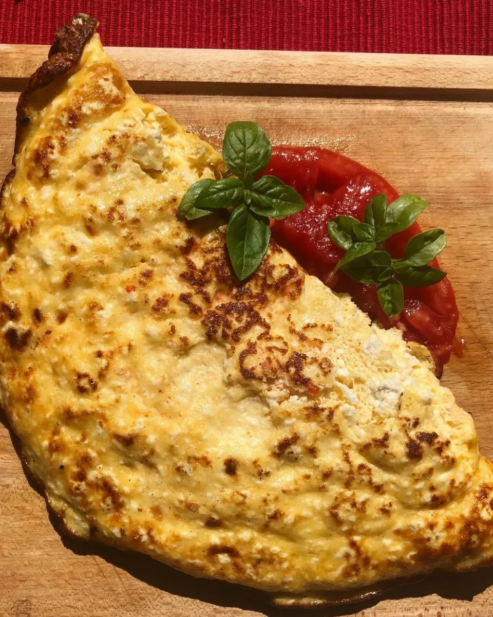 Омлет с обезмаслена извара с гарнитура по избор